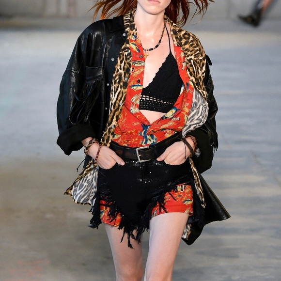 R13 Fringe Leather Shirt Jacket. - Picture 13 of 15